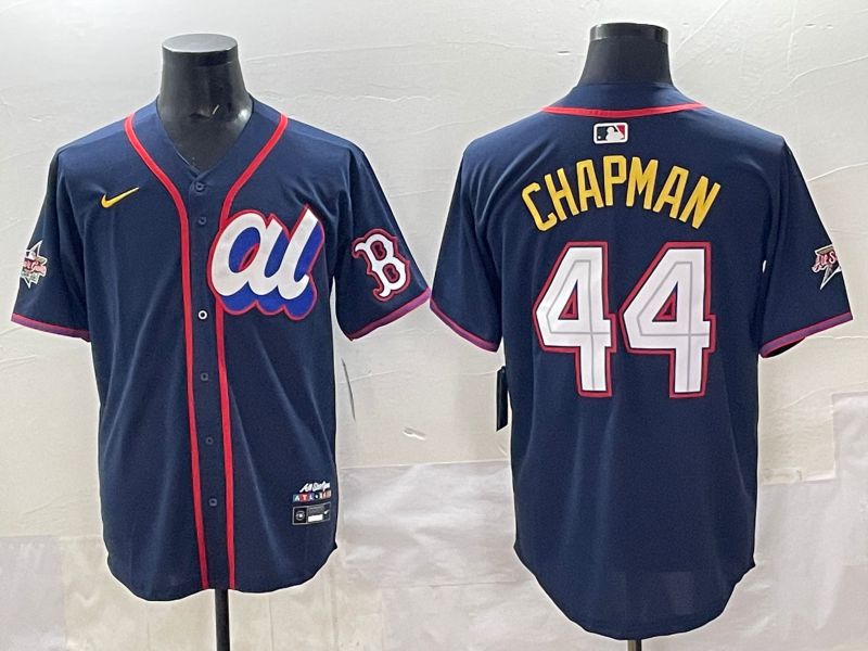 Men 2025 Boston Red Sox #44 Chapman Drak Blue All star Nike MLB Jersey style 01